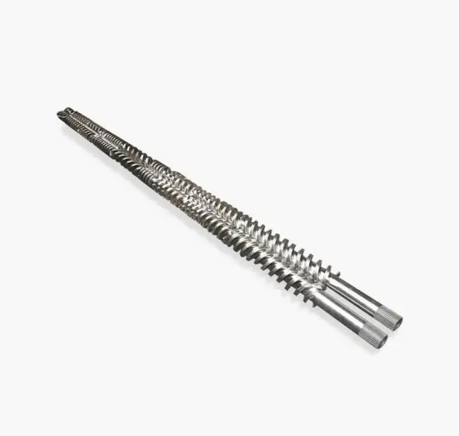 How does Flat Twin Screw technology achieve efficient material mixing, conveying and processing?